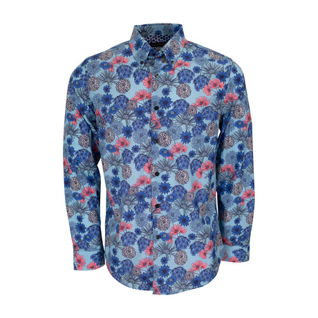 Button Up Shirt // Morris Jardin Sky (XS)