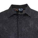 Button Up Shirt // Nigel Paisley Swirl Black (XS)