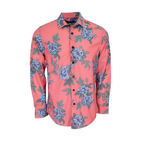 Button Up Shirt // Nigel Floating Forna Geranium (XS)