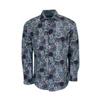 Button Up Shirt // Nigel Everything Roses Turf (XS)