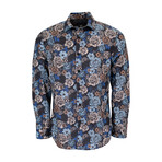 Button Up Shirt // Nigel Floral Stone Blue (XS)