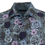 Button Up Shirt // Nigel Everything Roses Turf (XS)