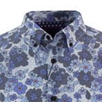 Button Up Shirt // Mitchell Heist Floral Blue (XS)