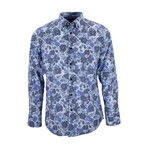 Button Up Shirt // Mitchell Heist Floral Blue (XS)