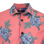 Button Up Shirt // Nigel Floating Forna Geranium (XS)