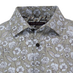 Button Up Shirt // Nigel Notorious Floral Gray (XS)