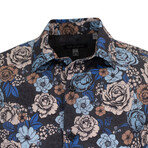 Button Up Shirt // Nigel Floral Stone Blue (XS)