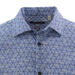 Button Up Shirt // Nigel Artdeco Blue (XS)