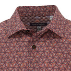 Button Up Shirt // Nigel Artdeco Wine (XS)