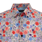 Button Up Shirt // Morris Rose Floral Pumice (XS)