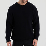 Crewneck Knit Sweater // Black (S)