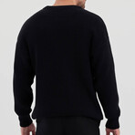 Crewneck Knit Sweater // Black (S)