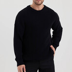 Crewneck Knit Sweater // Black (S)