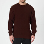 Crewneck Knit Sweater // Brown (M)