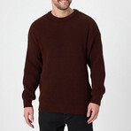 Crewneck Knit Sweater // Brown (M)