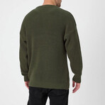 Crewneck Knit Sweater // Khaki (XL)