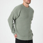 Crewneck Knit Sweater // Light Green (XL)