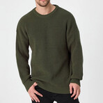 Crewneck Knit Sweater // Khaki (XL)