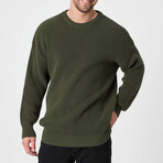 Crewneck Knit Sweater // Khaki (XL)