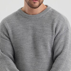 Crewneck Knit Sweater // Gray (S)