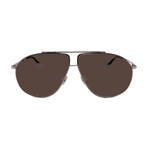 Men's Tom Ford FT0825/S 12Q Aviator Sunglasses // Gunmetal + Green