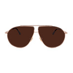 Men's Tom Ford FT0825/S 28F Aviator Sunglasses // Gold + Brown Gradient