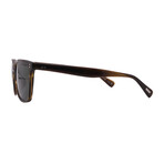 Men's Oliver Peoples OV5419U 1677P1 Square Sunglasses // Havana Stripe + Green Polarized