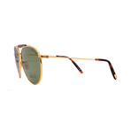 Men's Tom Ford FT0995/S 30N Aviator Sunglasses // Light Gold + Green