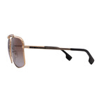 Men's Versace VE2242 100289 Aviator Sunglasses // Black Gold + Brown Gradient