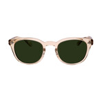 Men's Oliver Peoples OV5036SF 109452 Round Sunglasses // Yellow Clear Translucent + Green