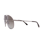 Men's Tom Ford FT0825/S 12Q Aviator Sunglasses // Gunmetal + Green