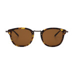 Men's Oliver Peoples OV5350S 170053 Round Sunglasses // Havana Tortoise + Green