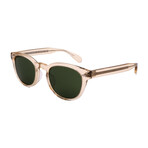 Men's Oliver Peoples OV5036SF 109452 Round Sunglasses // Yellow Clear Translucent + Green