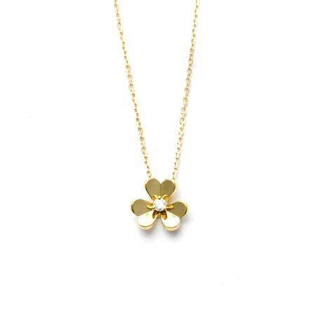 Van Cleef & Arpels // 18k Yellow Gold Frivole Diamond Necklace // 14.96"-15.74" // Store Display