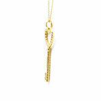 Tiffany & Co. // 18k Yellow Gold Twisted Heart Key Pendant Necklace // 18.11" // Store Display