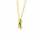 Tiffany & Co. // 18k Yellow Gold By The Yard Pear Shape Diamond Necklace // 16.14" // Store Display