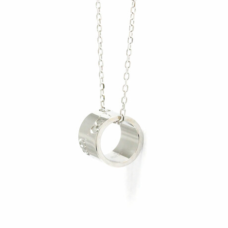 Gucci // 18k White Gold Icon Pendant Necklace // 14.96"-15.74" // Store Display