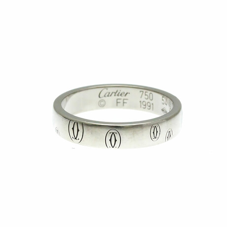 Cartier // 18k White Gold Happy Birthday Ring // Ring Size: 6.75 // Store Display