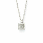 Chopard // 18k White Gold Happy Diamond Pendant Necklace // 16.53" // Store Display