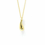 Tiffany & Co. // 18k Yellow Gold Teardrop Pendant Necklace // 16.14" // Store Display