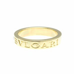 Bulgari // 18k Yellow Gold Double Logo Diamond Ring // Ring Size: 6.5 // Store Display