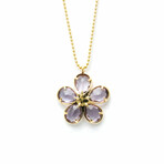 Tiffany & Co. // 18k Yellow Gold Sparkler Amethyst + Diamond Necklace // 15.74" // Store Display