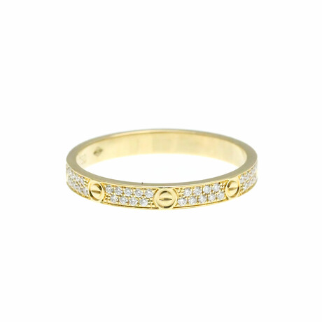 Cartier // 18k Yellow Gold Mini Love Diamond Ring // Ring Size: 6.25 // Store Display