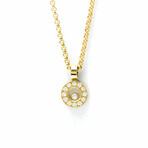 Chopard // 18k Yellow Gold Happy Diamond Pendant Necklace // 16.33" // Store Display