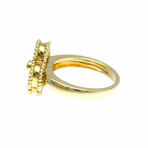 Van Cleef & Arpels // 18k Yellow Gold Vintage Alhambra Diamond + Onyx Ring // Ring Size: 5.75 // Store Display