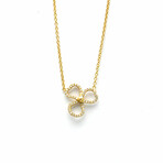 Tiffany & Co. // 18k Yellow Gold Open Paper Diamond Pendant Necklace // 15.94" // Store Display