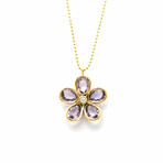 Tiffany & Co. // 18k Yellow Gold Sparkler Amethyst + Diamond Necklace // 15.74" // Store Display