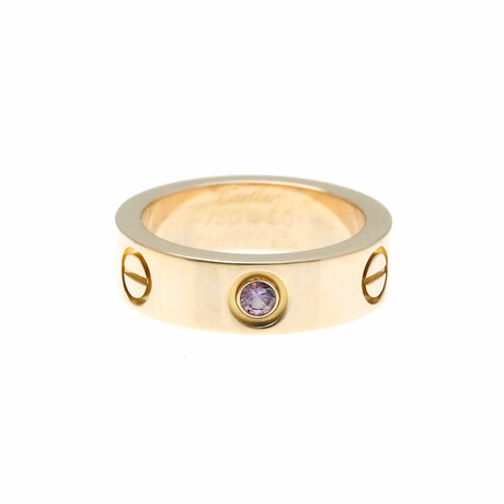 Cartier // 18k Rose Gold Love Sapphire Ring // Ring Size: 5.25 // Store Display