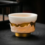 Ice Jade Relief 24k Gold-Lined Cup