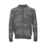 Carlo Merino Camo Full Zip Sweater // Moss (EU S/US XS)